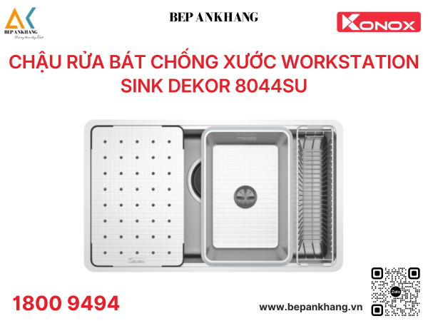 Chậu rửa bát chống xước Workstation Sink Dekor 8044SU
